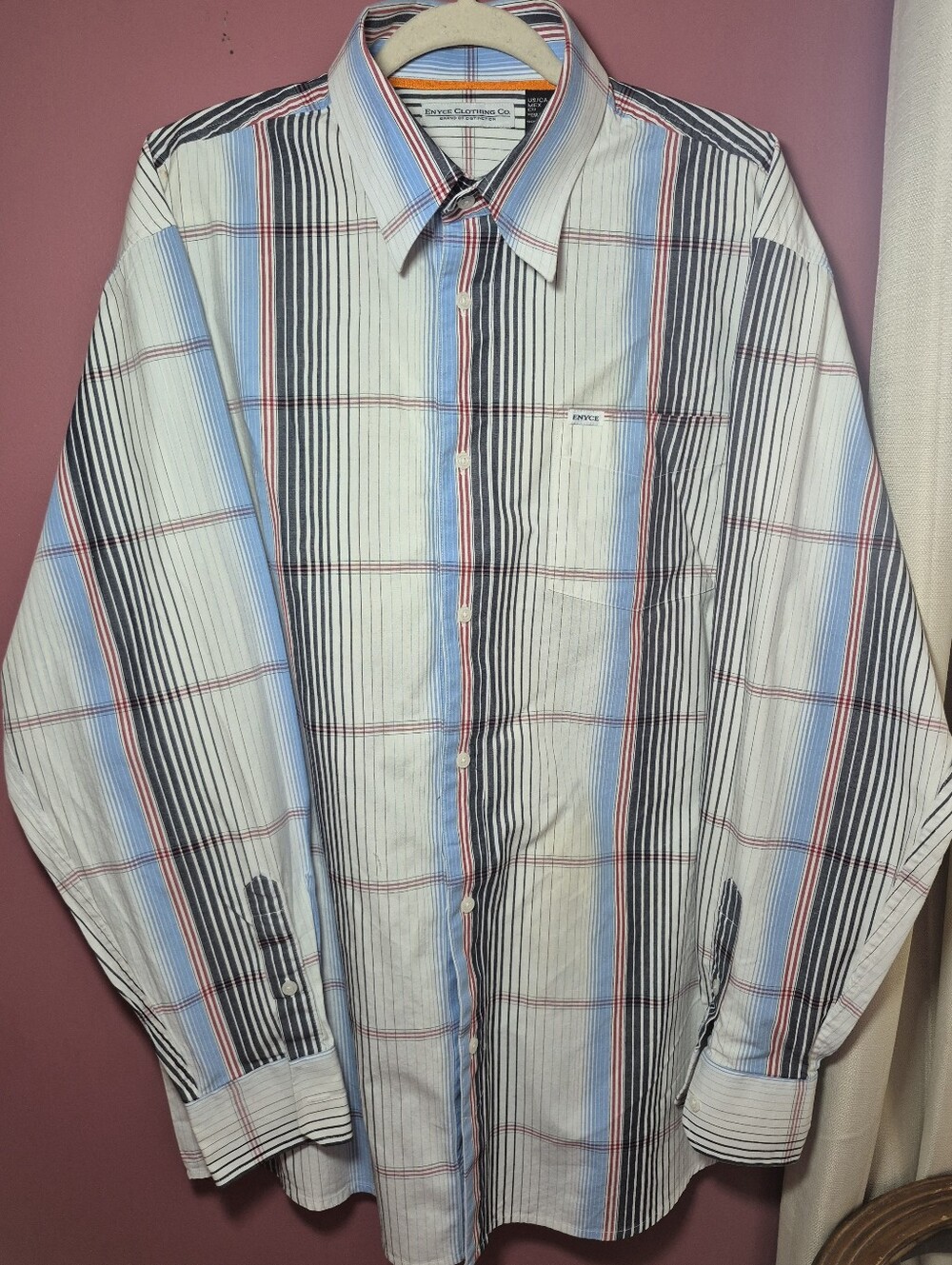 Vintage Y2K Enyce Striped Button Down Shirt - Size XL - Picture 2 of 6